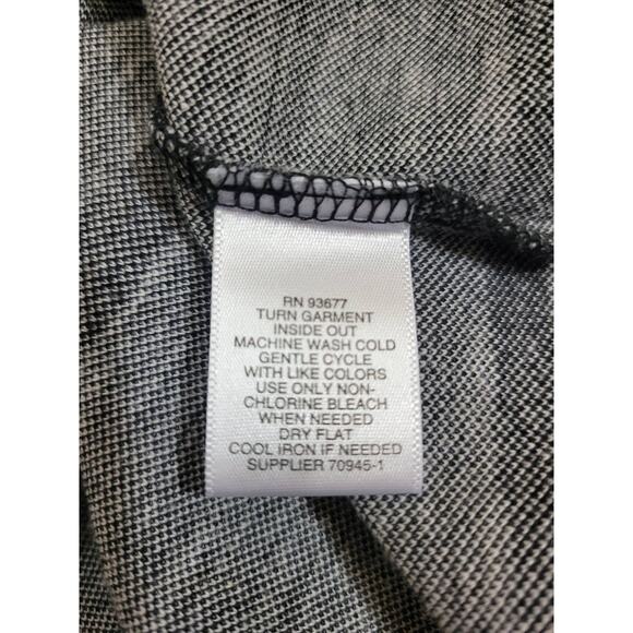 Liz Claiborne Plaid Pullover Top Lace back Long Sleeve Black/Gray Sz Large - Picture 7 of 7